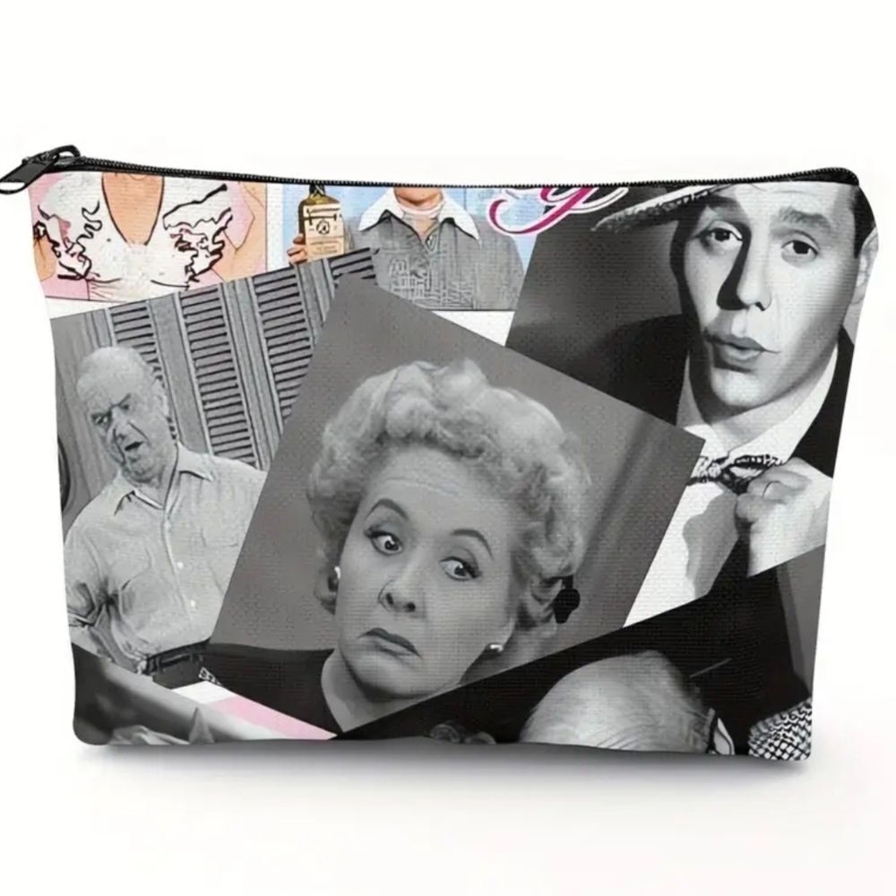 I Love Lucy Canvas Zippered Makeup Cosmetic Pouch